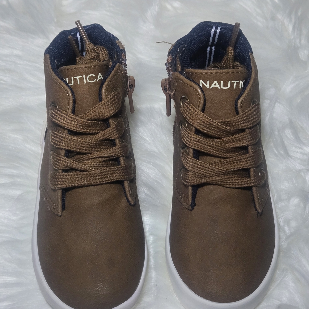 Nautica Kids Brown High-Top Sneakers